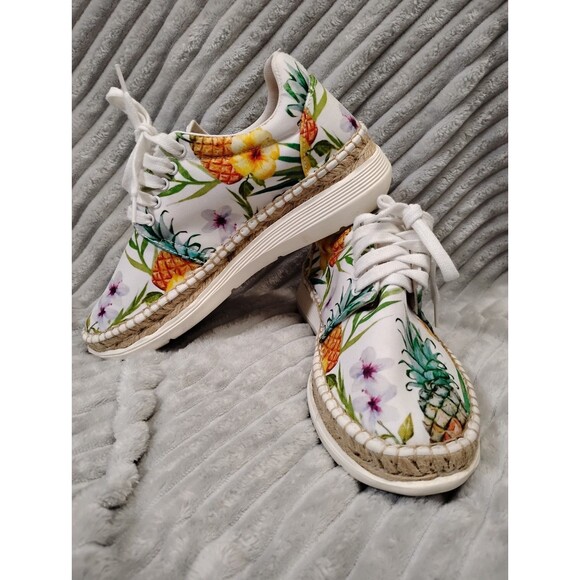 Free People Jackson Tropical Pineapple Print Espadrille Sneakers US tennis 6.5 - Picture 2 of 8